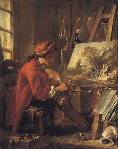 Francois Boucher Young Artist in his Studion France oil painting art